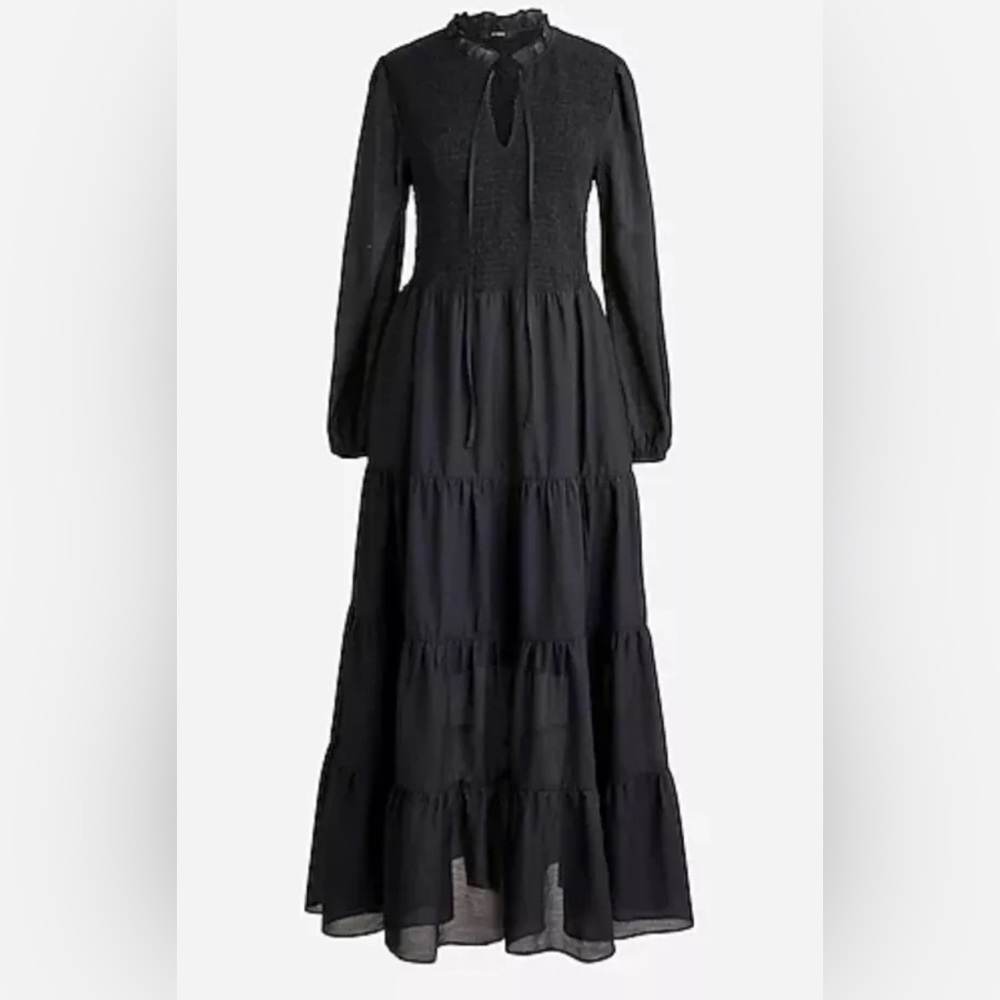 J Crew Smocked Dress Size M.